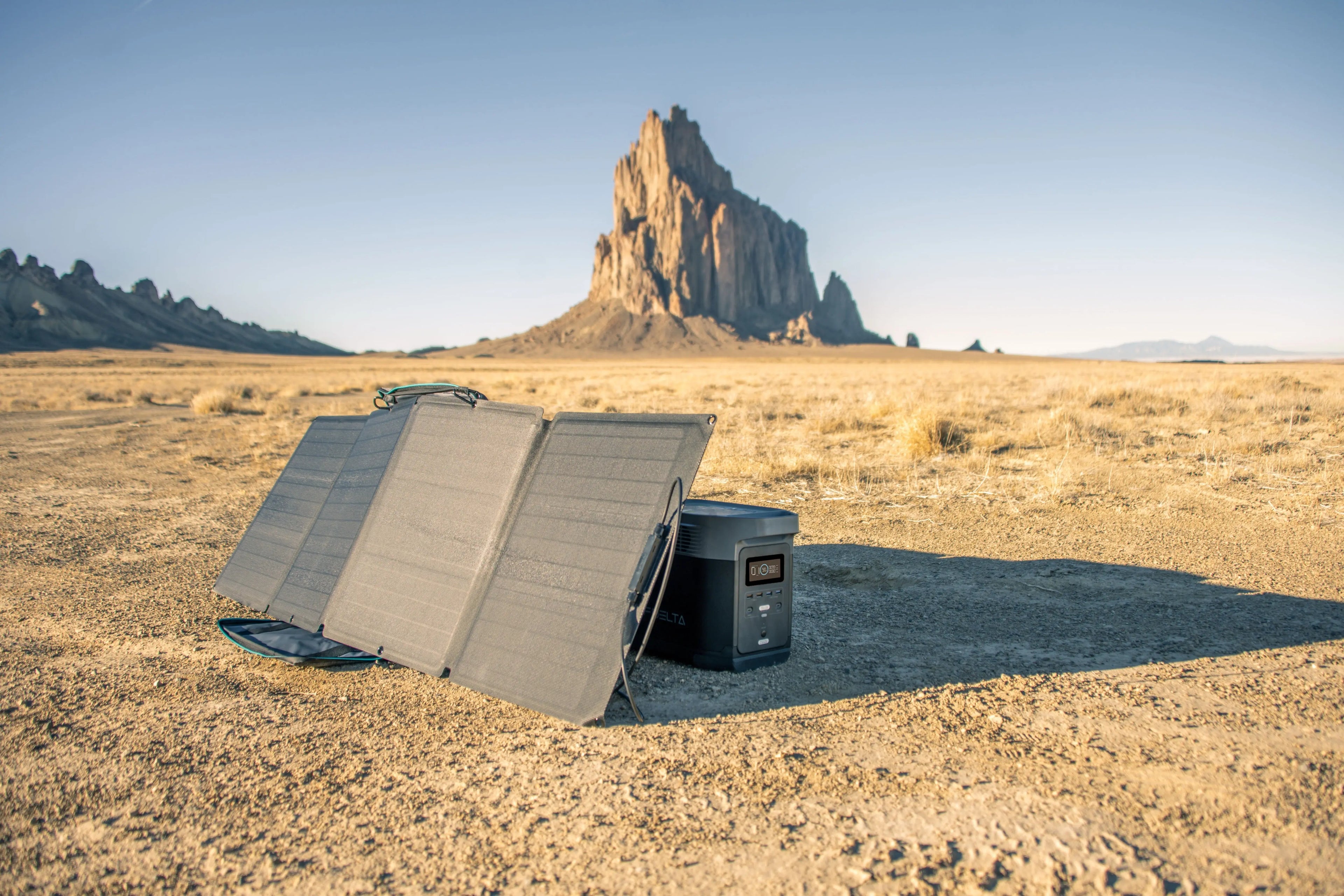 EcoFlow 110W camping portable solar panel outdoor use