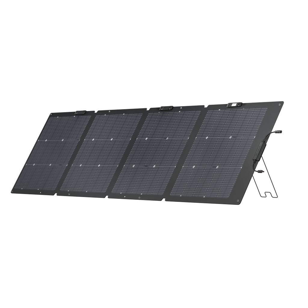EcoFlow NextGen 220W bifacial portable solar panel foldable front view