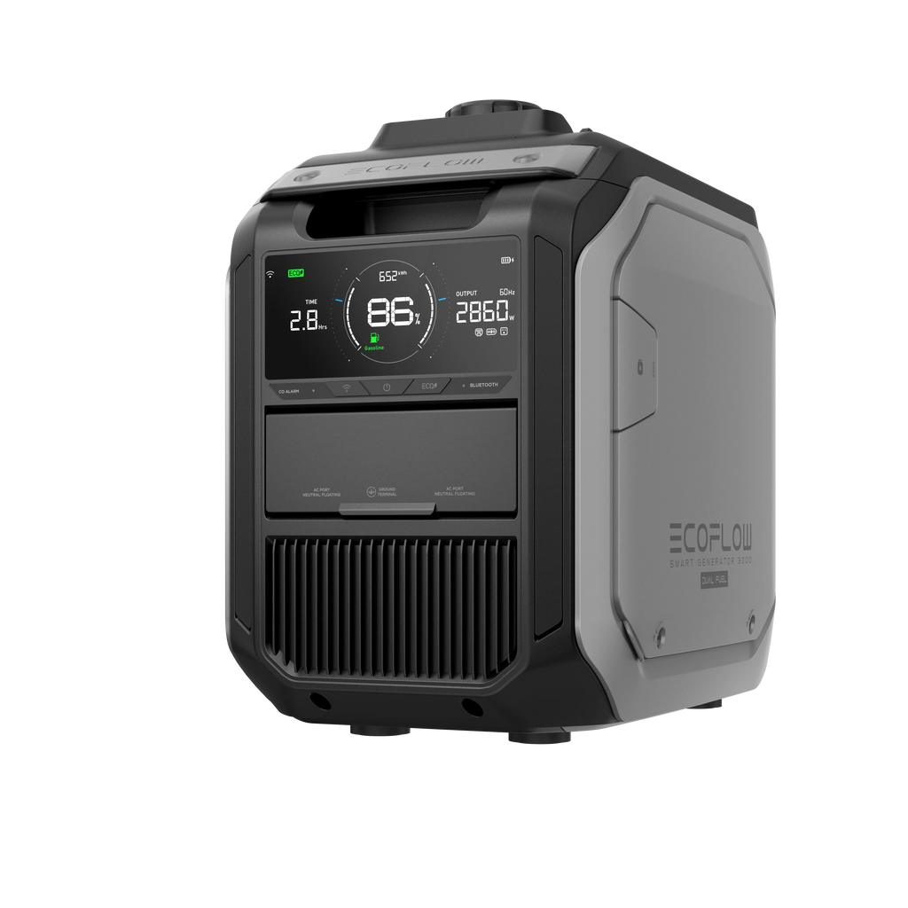 EcoFlow Smart Generator 3000 dual fuel portable generator front view