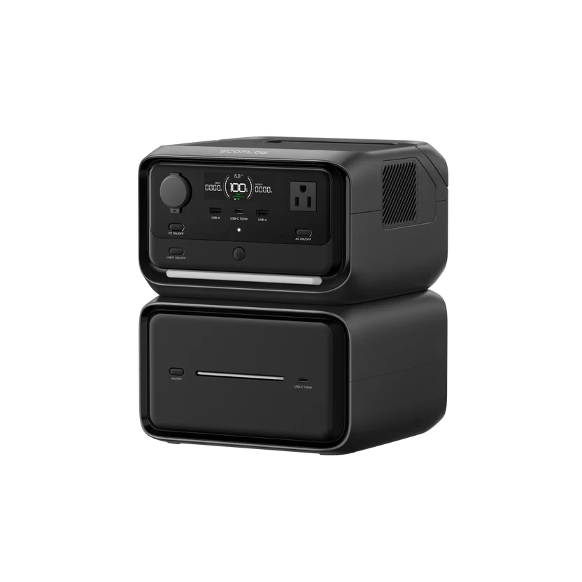 EcoFlow RIVER 3 Max Plus portable power station front view 858Wh